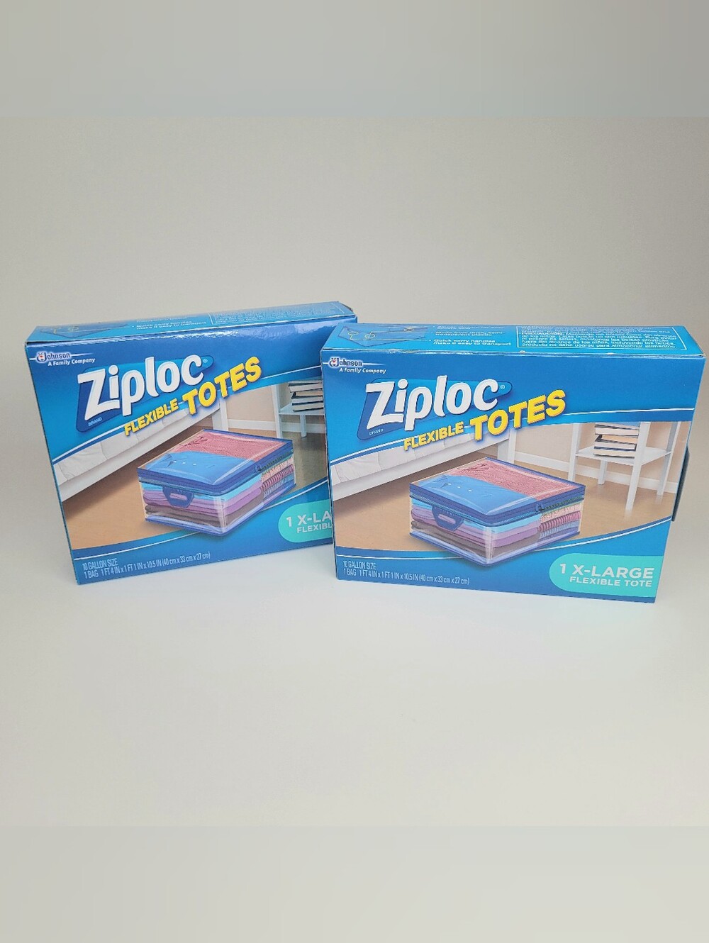 Ziploc X-Large Flexibles Tote 10 Gallon Size LOT of 2 - NEW